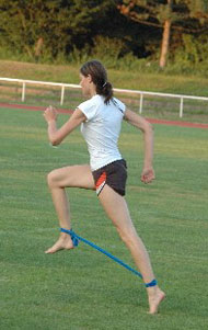 Phase 5: Beschleunigungslauf auf Grasbelag